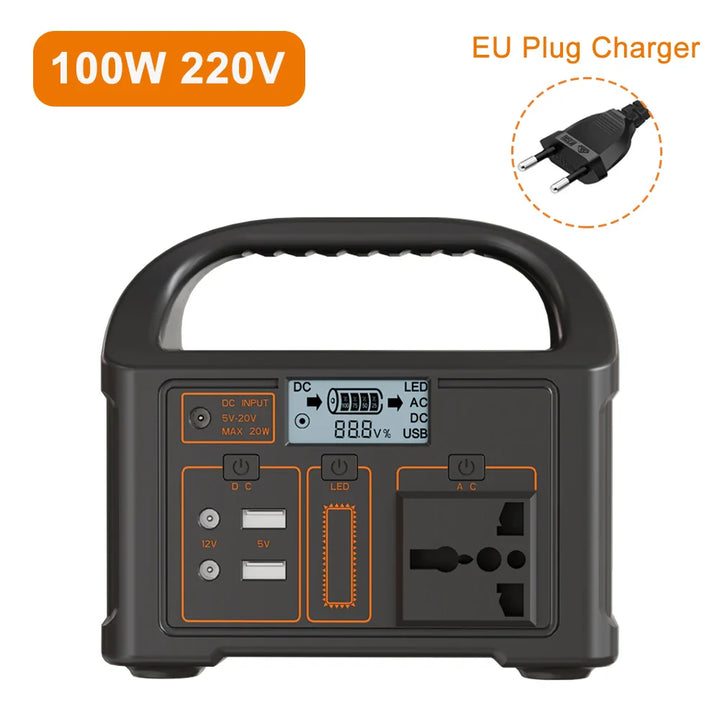 Norvo | 100W 24,000mAh Bærbar Strømstasjon med LiFePO4 Batteri – PowerGo