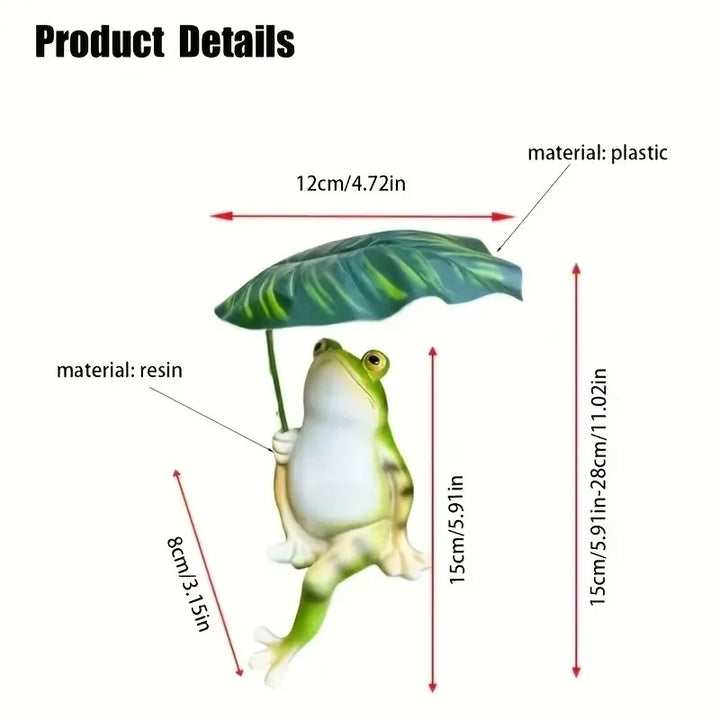 Norvo | Frosk på lotusblad figur for akvarium hagedekorasjon og balkongdekorasjon