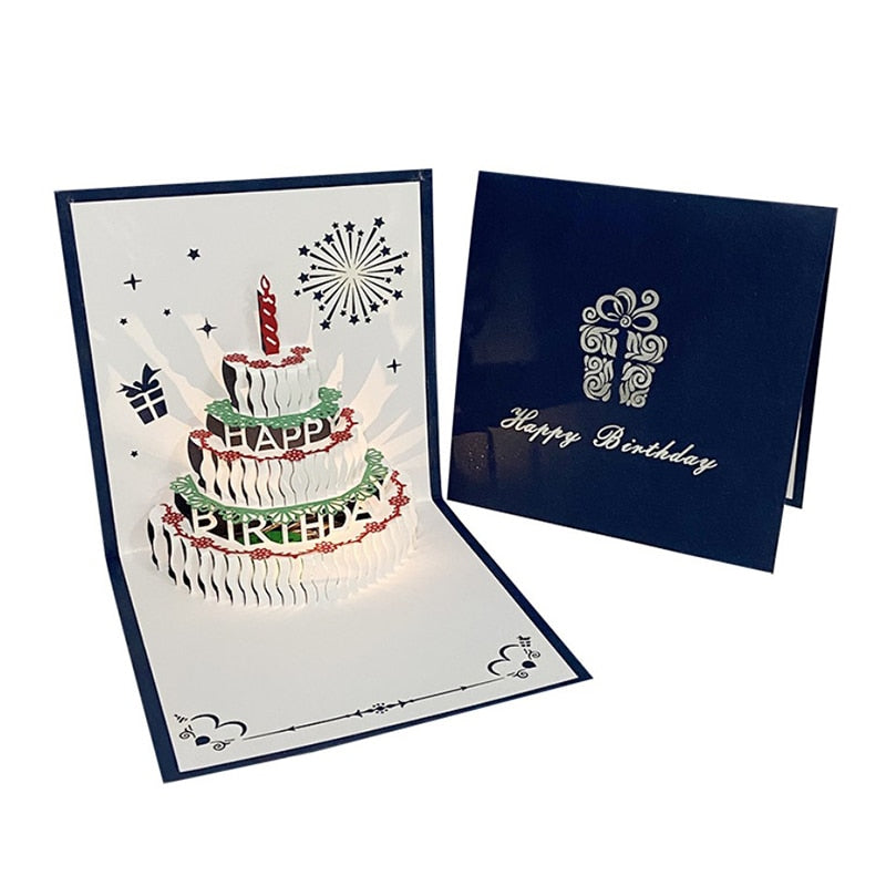 Norvo | 3D Bursdagsmusikk Glade Kakekort