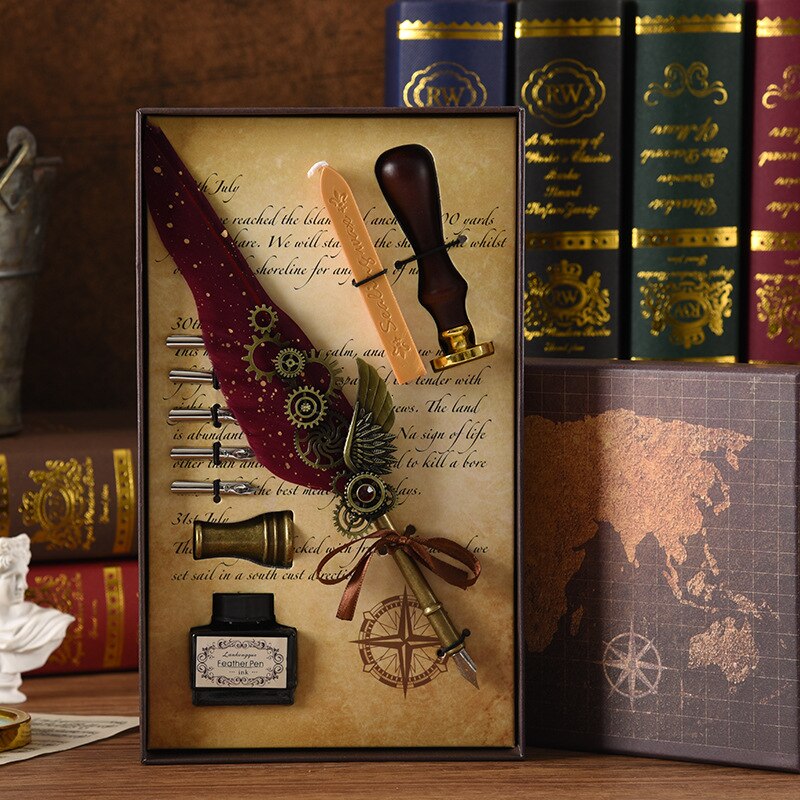 Norvo | Phoenix Feather Mechanisk Kalligrafi Penn Sett