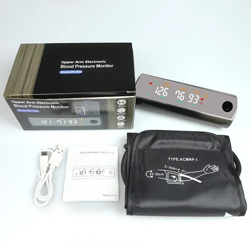 Norvo | Oppladbar LCD Arm Blodtrykkmonitor med Taleprogram – VitalScan