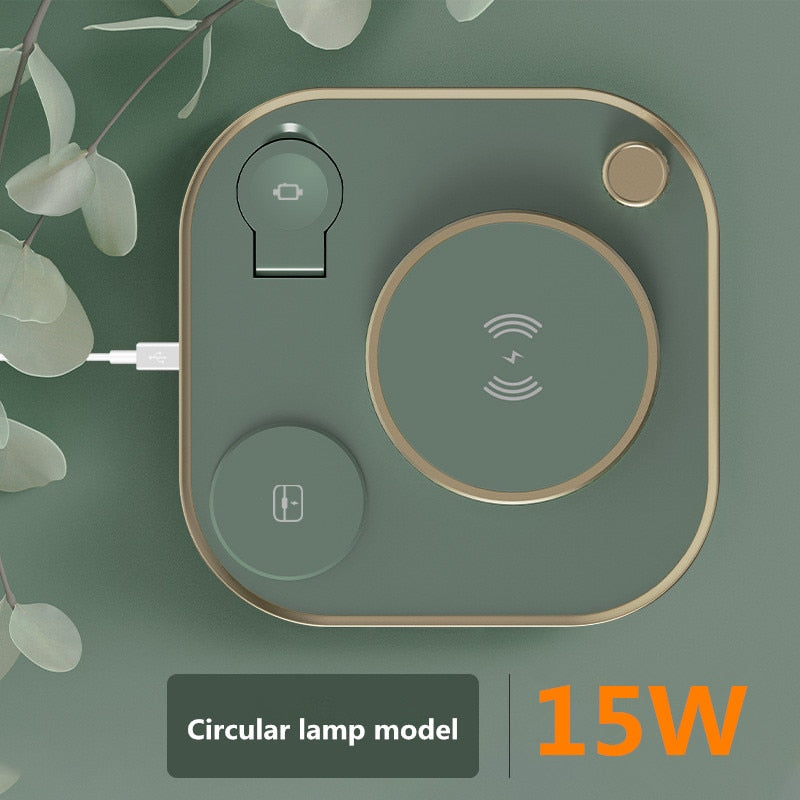 Norvo | Glow Trådløs Lader Stasjon LED Skrivebords Lampe