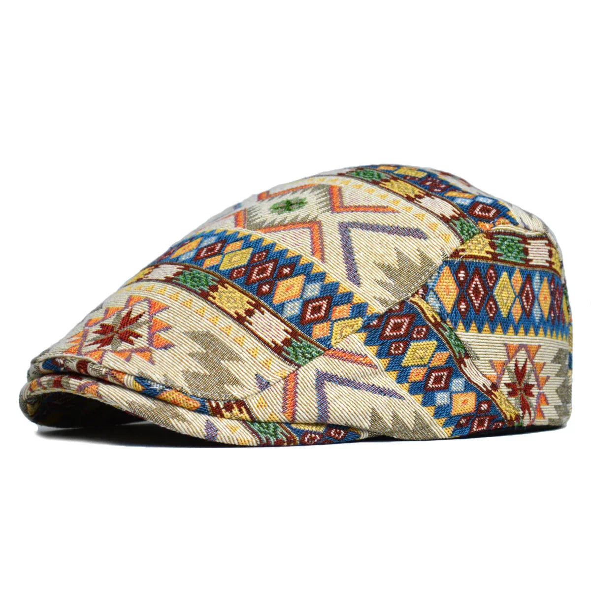 Norvo | Fargerik Retro Flat Cap – Vintage-Inspirert Bomullshatt for Alle Sesonger