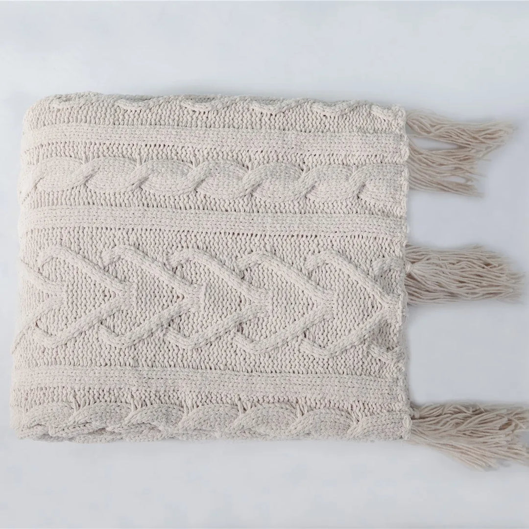 HeartCozy Blanket – Luxe Chenille Blanket with Heart Fringes Norvo
