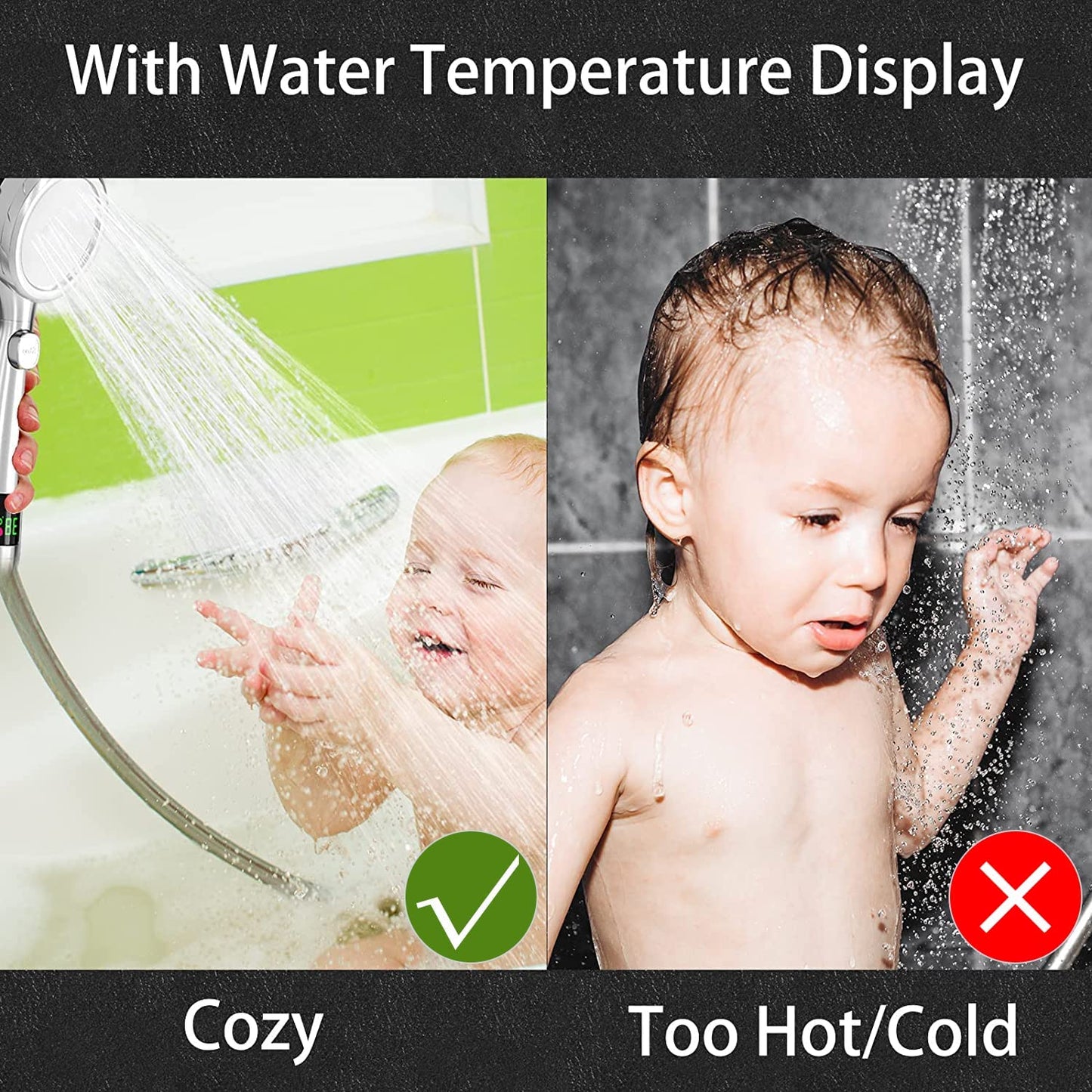 Norvo | Dusjhode med temperaturdisplay på salg