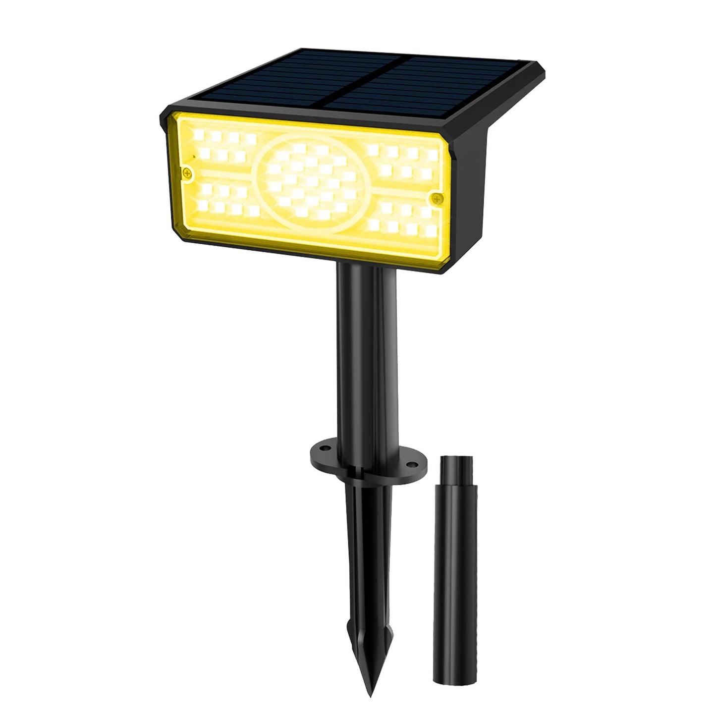 Norvo | Solara LED Solarspotlight | 4 Lyskilder | 49 LED-er | IP65 Vanntett | Energisparende med Solcellepanel