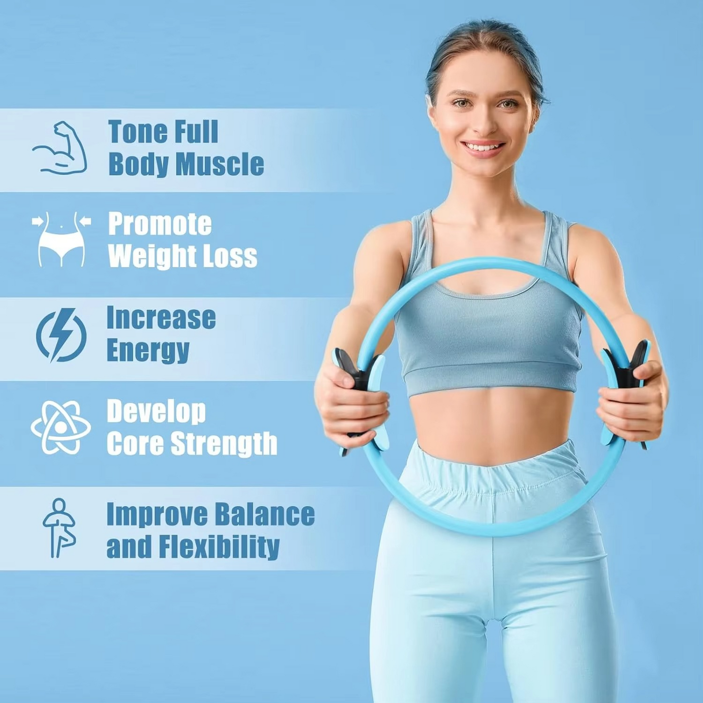 Norvo | Yoga Pilates Fitness Ring for Kjerne Styrke og Muskel Trening