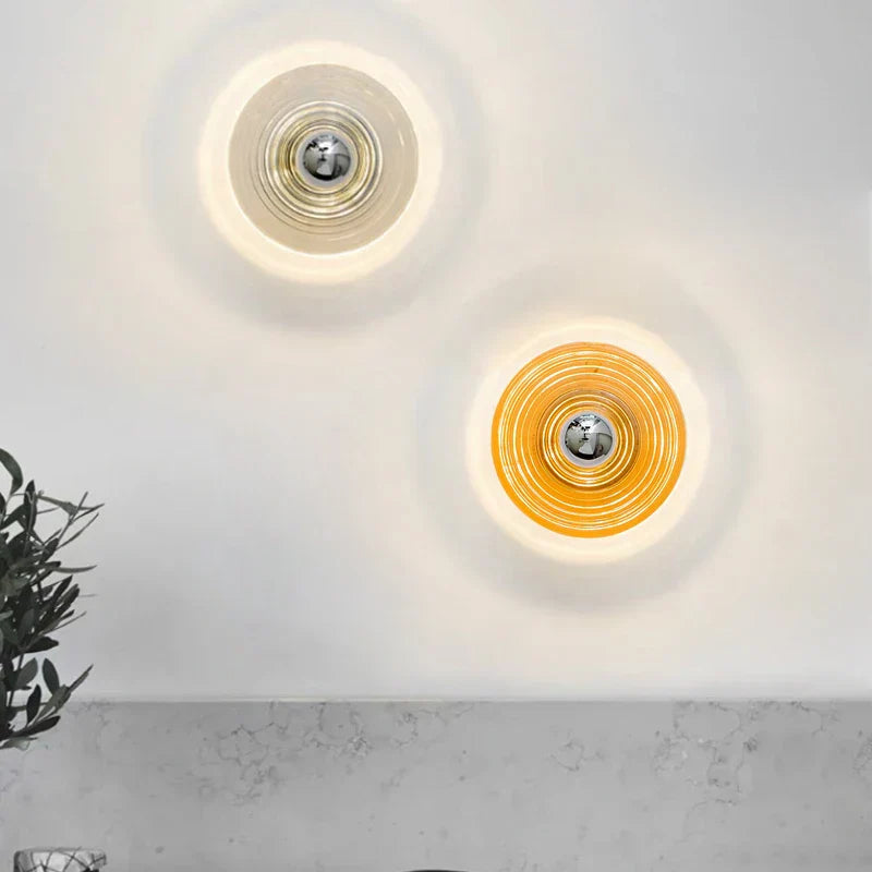 AquaGlow Vegglampe – LED-belysning med bølgemønster Norvo
