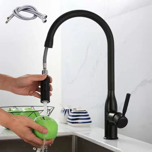 AquaStream Luxe – Justerbar Kjøkkenkran med Hånddusj