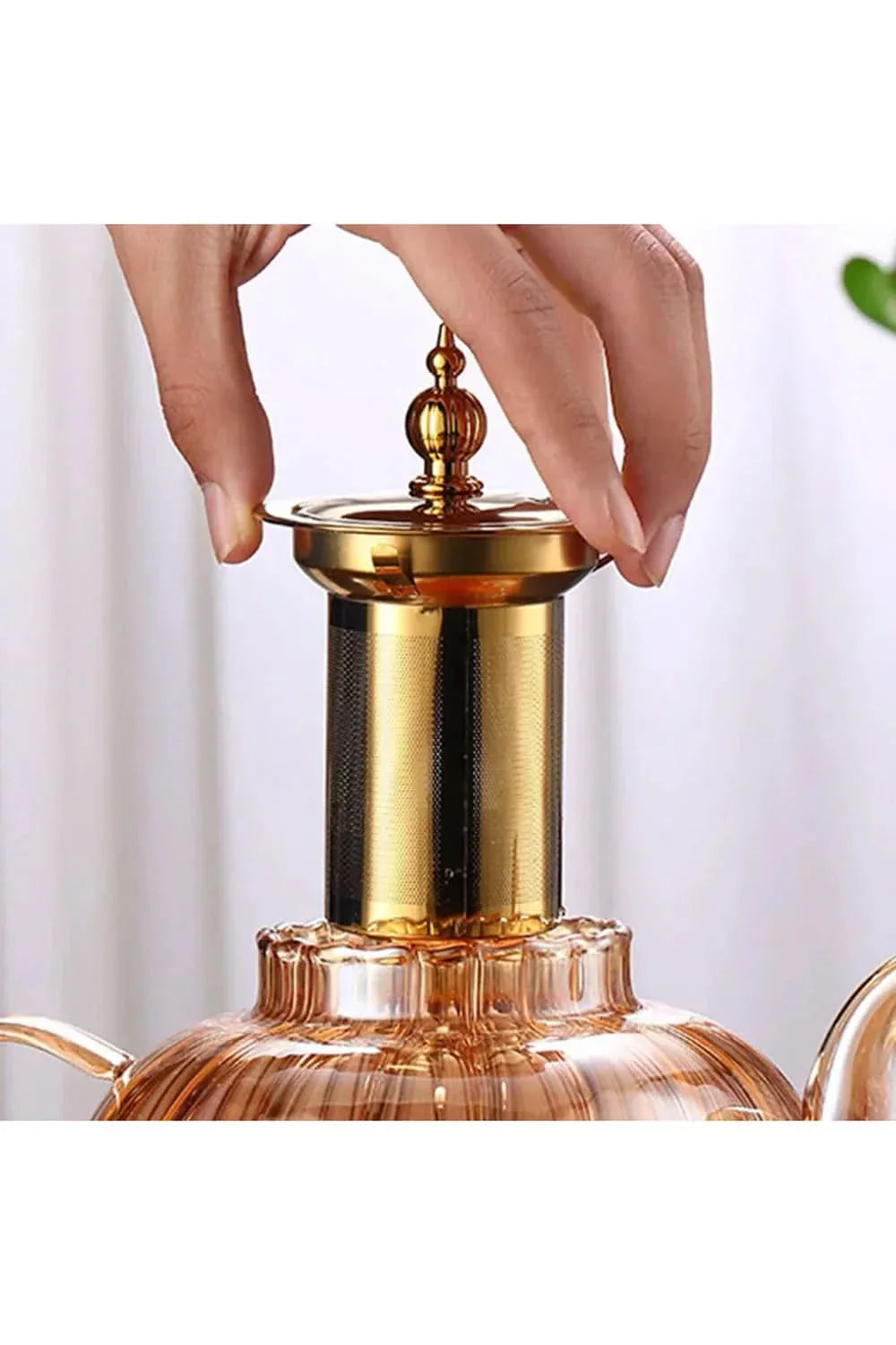 Norvo | Glasset tekanne med infuser og lokk for løs te