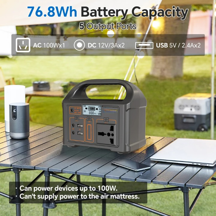 Norvo | 100W 24,000mAh Bærbar Strømstasjon med LiFePO4 Batteri – PowerGo