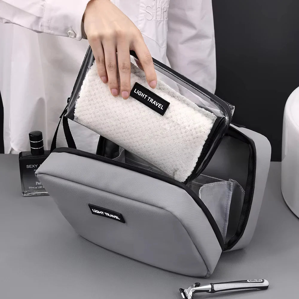 Norvo | Packvard Herres Toalettmappe Reisetask | 24×16×11 cm | Vannavvisende & Rivesterk | Med Bærehåndtak & Godt med Oppbevaring