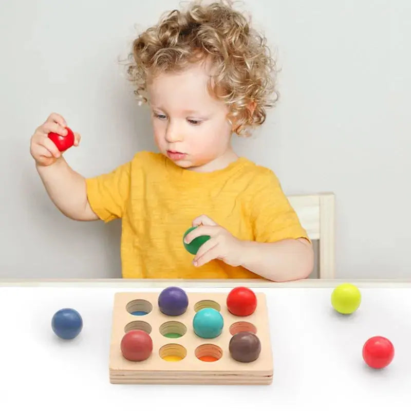Norvo | EcoToys RainbowWood™ | Oppdag magien med farger - Montessori regnbuesorteringsspill