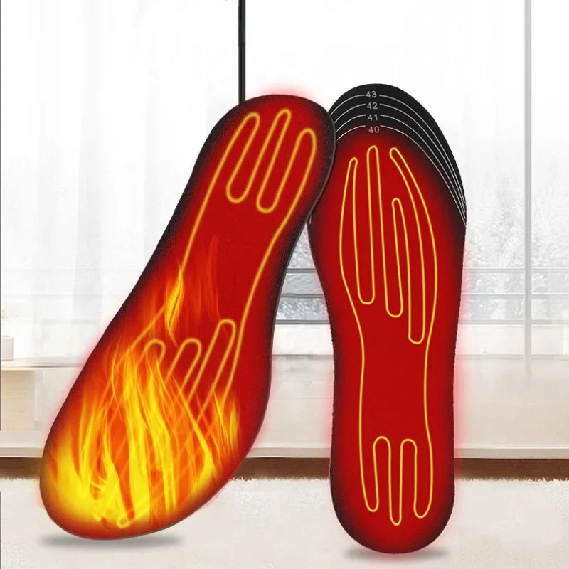 Norvo | ThermaStep USB Oppvarmede Innesåler | Tilpassbar størrelse 35–46 | Oppladbar & Vaskbar | Karbonfiber Oppvarmingsteknologi | Fotvarmer for vinter & Utendørs