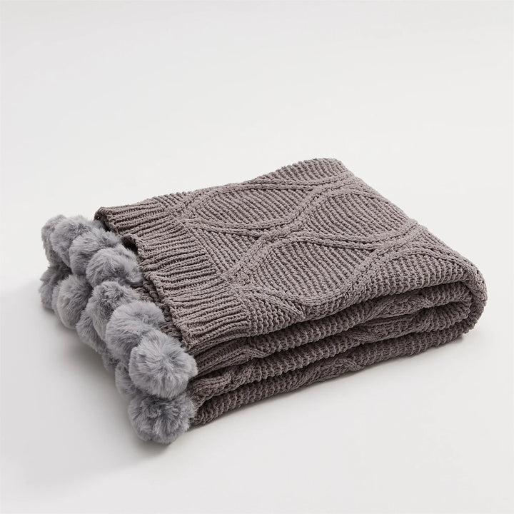 HeartCozy Blanket – Luxe Chenille Blanket with Heart Fringes Norvo