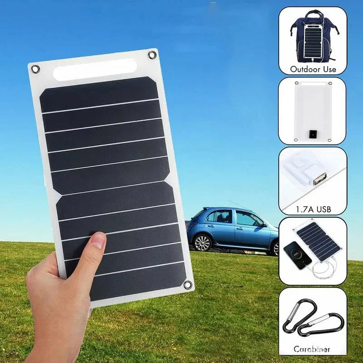 Norvo | SolNova 30W Solpanel | Ultralett & Vanntett | USB-tilkobling for Telefon & Power Bank | Utendørs & Camping