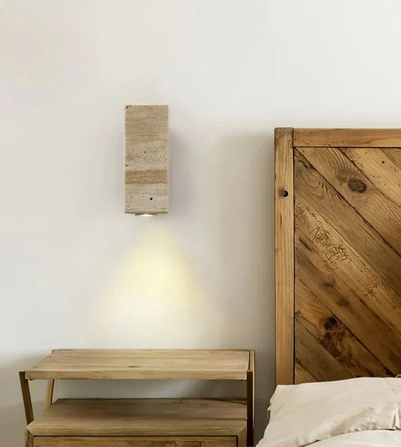 Norvo | Moderne Naturlig LED Vegglampe laget av Travertin