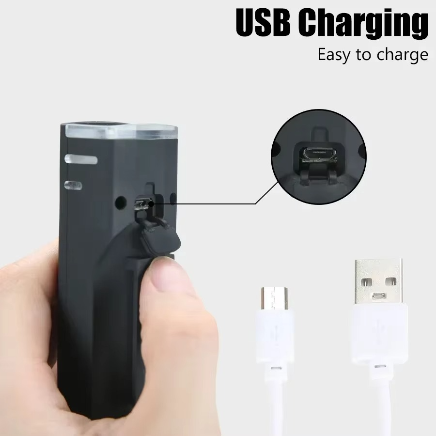 Norvo | USB Oppladbart Sykkel Front- og Baklys Sett med LED Hodelykt for Nattsykling