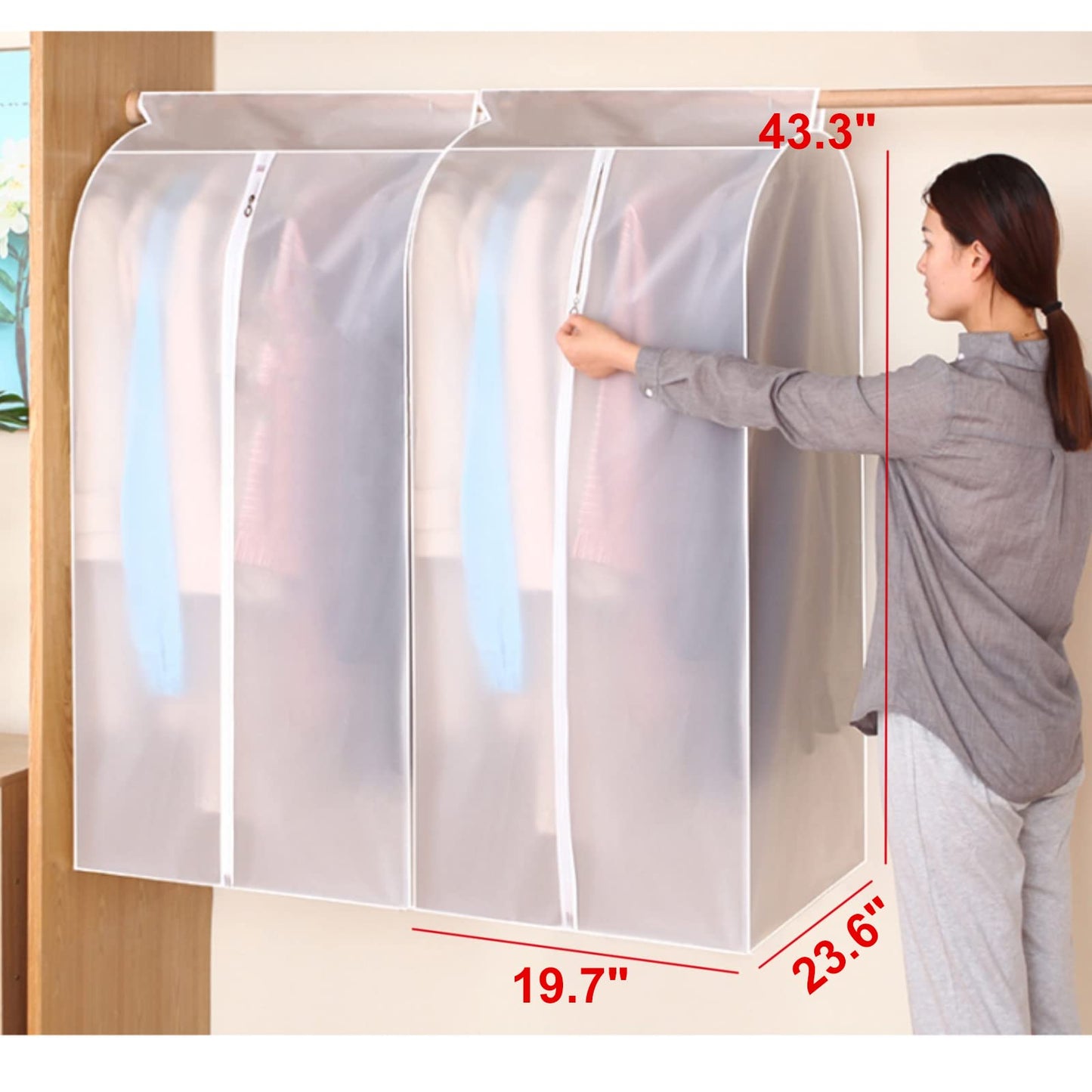 Norvo | Hjem Organisator Støvbeskytter Klær Oppbevaringsskap Pose