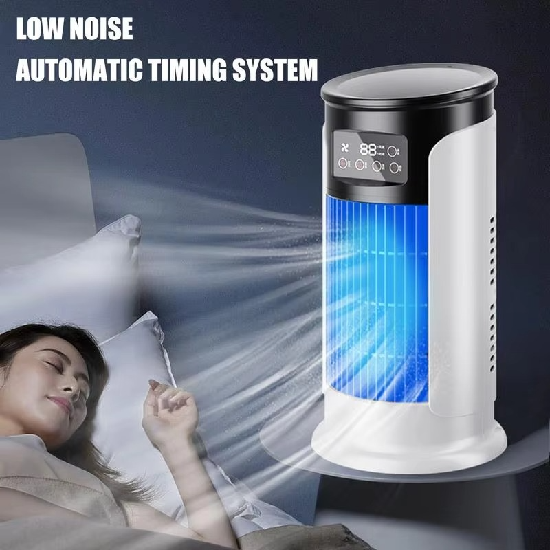 Norvo | Bærbare Luftkondisjoneringer Vifte Fordampningskjøler USB Støyfri Timer Romkjøling Liten 10 oz Vannbeholder Personlig Kjøler Justerbar