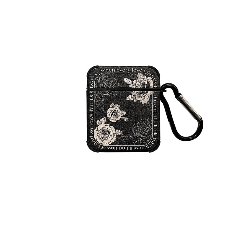 Norvo | Kunstnerisk Blomst Lær Airpods Etui