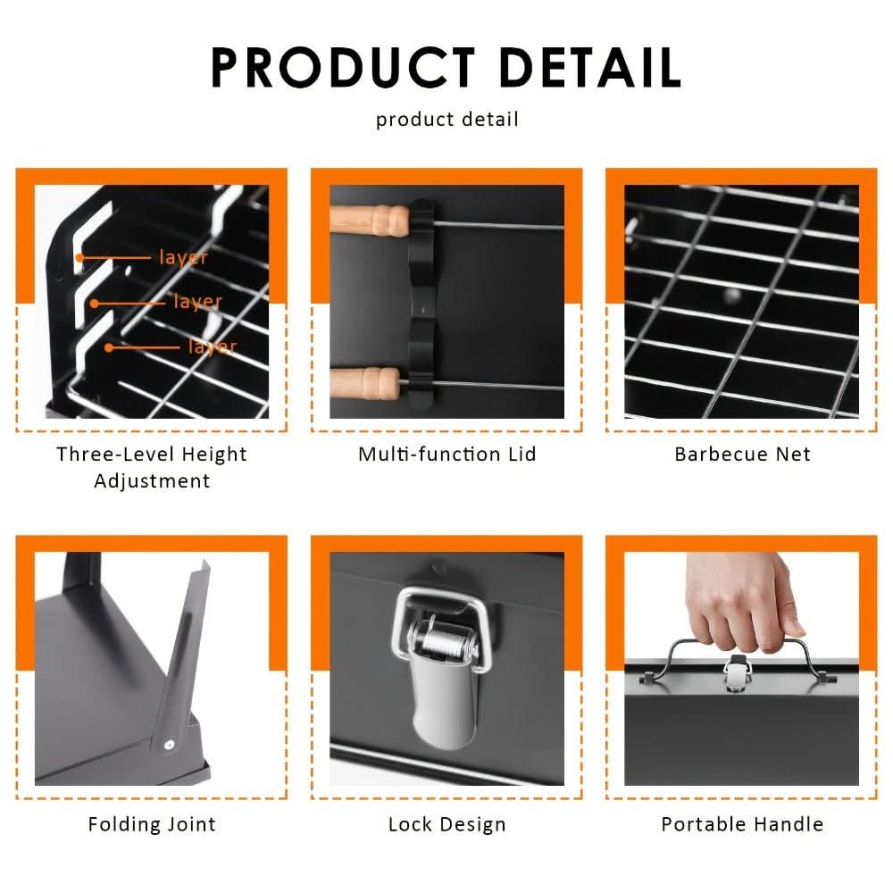 Norvo | Foldbar Stålgrill for Mobil BBQ & Spontan Grillmoro