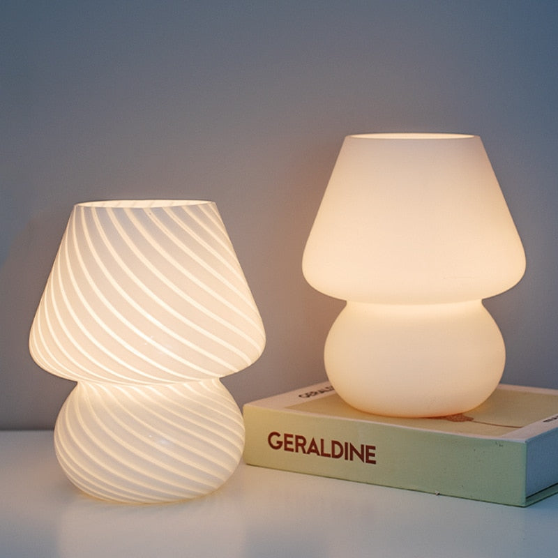Norvo | LED Skrivebordslampe i Soppshape laget av Glass