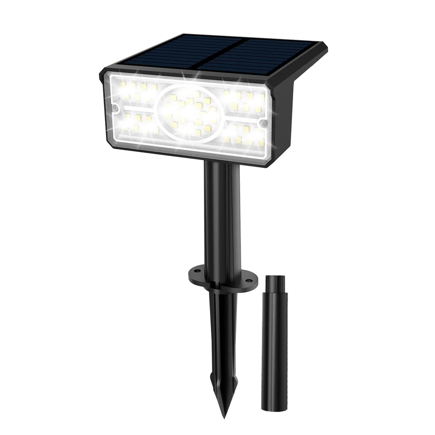 Norvo | Solara LED Solarspotlight | 4 Lyskilder | 49 LED-er | IP65 Vanntett | Energisparende med Solcellepanel