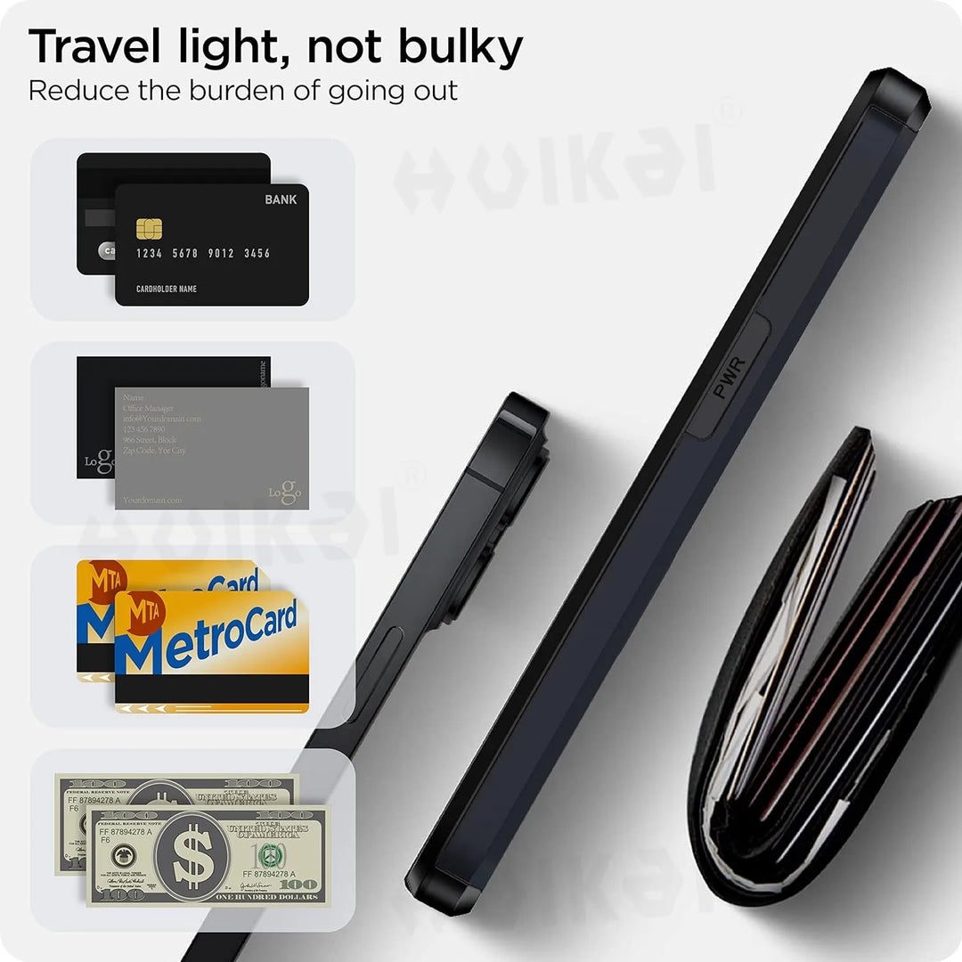 Norvo | LuxShield iPhone-deksel med kortlomme | Slank design | Kortoppbevaring | Beskyttelse og stil