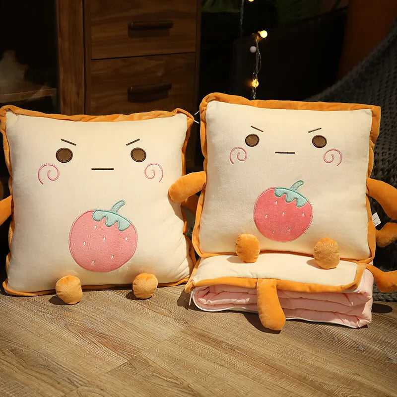 Norvo | Lekker Cartoon Toast Foldbar Reisepute Teppe