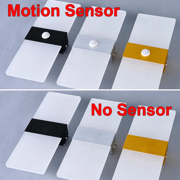 Norvo | Vegglampe med bevegelsessensor, tegning, aluminium, akryl, dekorasjon, belysning, vegglampe, interiør, kjøkken, soverom, gang, korridor