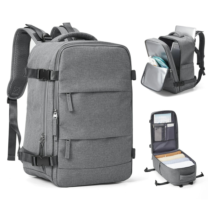Norvo | Reise Ryggsekk Travomate | Vanntett & Allsidig | 15.6" Laptoprom | Stor Kapasitet med Fukt-Tørr Separasjon