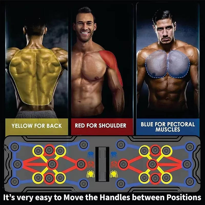 Norvo | Bærbar Sammenleggbar Push Up Brett for Helkropp Hjemmetrening