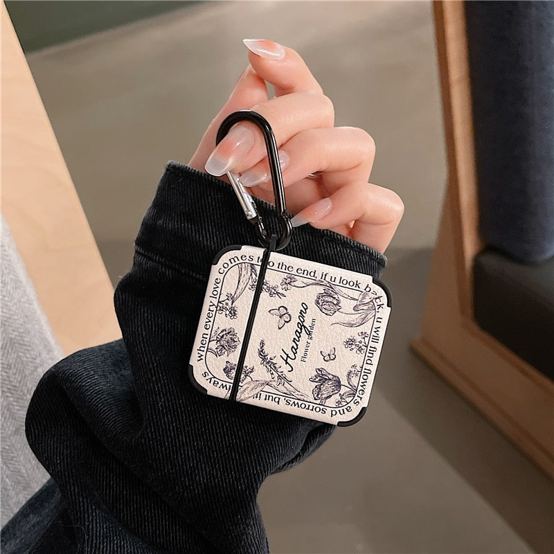 Norvo | Kunstnerisk Blomst Lær Airpods Etui