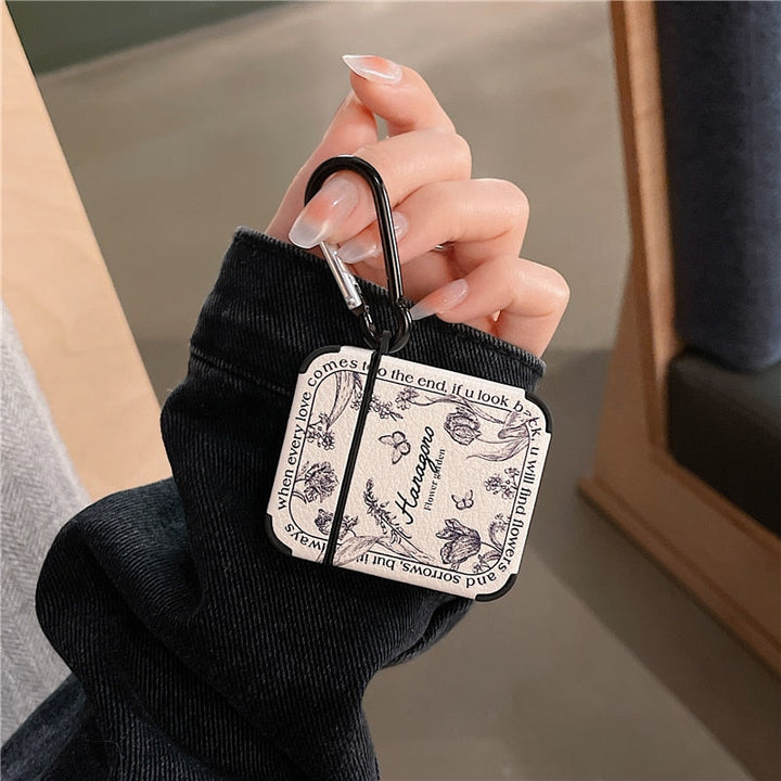 Norvo | Kunstnerisk Blomst Lær Airpods Etui