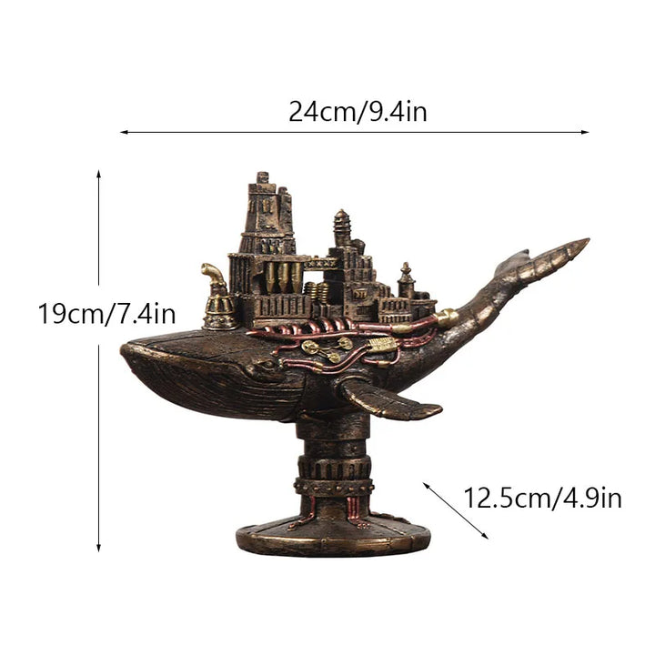 Norvo | Steampunk Blekkulf Mekanisk Reisende Figurer Hjemmedekorasjoner