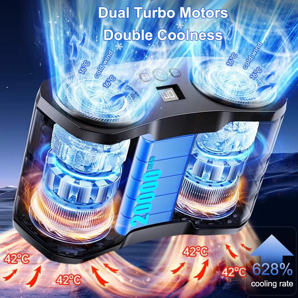 Norvo | Bærbar midjeclipsvifte med doble luftutganger og 20 000 mAh batteri – BreezeMate