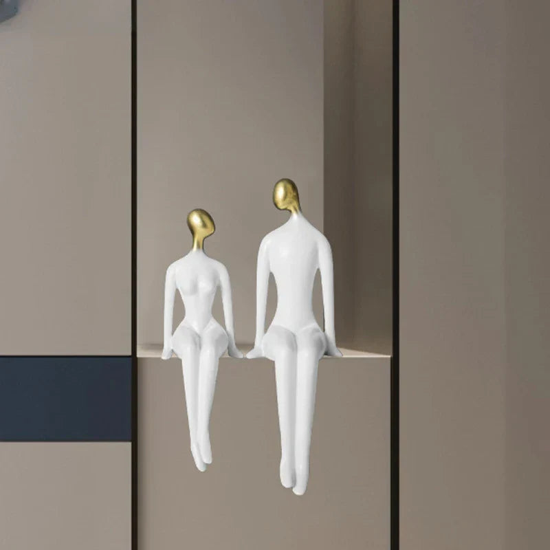 Norvo Decor Abstrakte Par Figuriner Minimalisme Innredning Tilbehør TV-Skap Ornamenter Stue Dekor Gaver