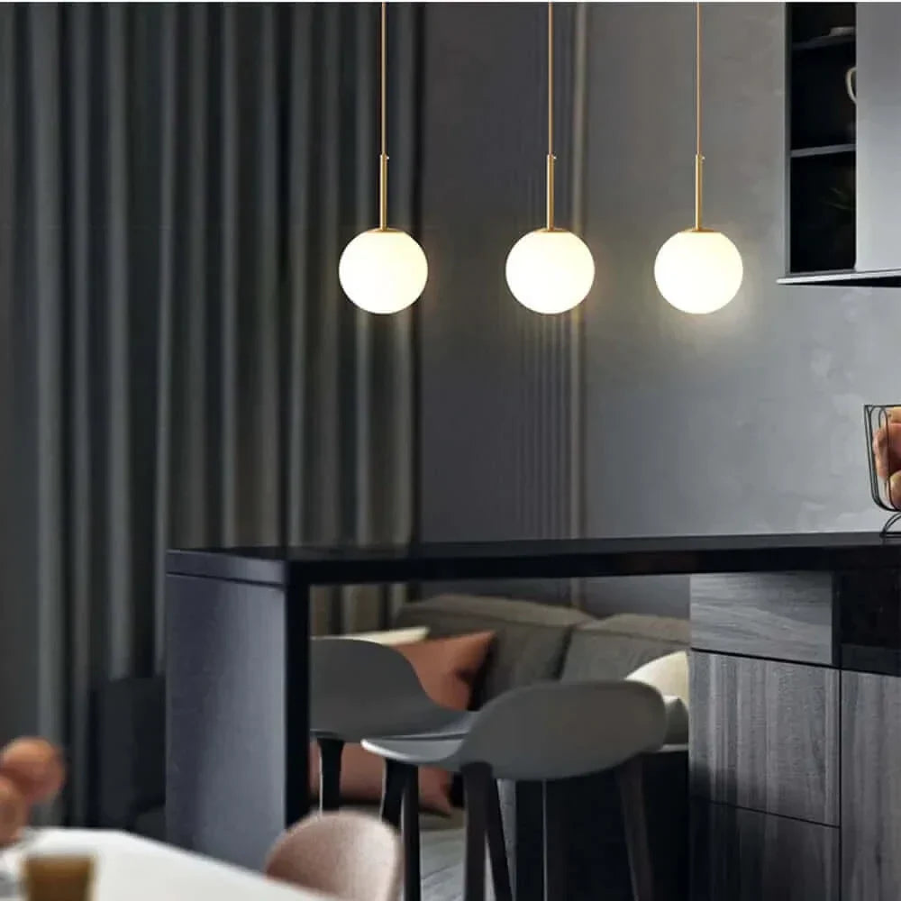 Norvo | Mid-Century Moderne Glass Ball Pendel Lys