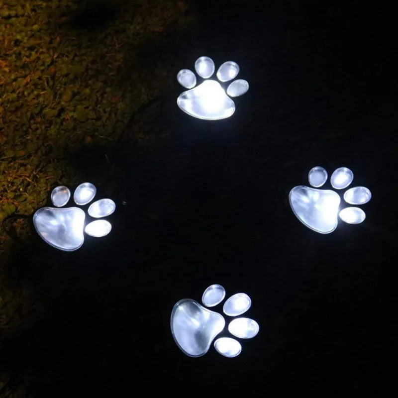 Norvo | Solcellelampe i poteavtrykkdesign – LED hagebelysning i flerfarge til utendørsbruk