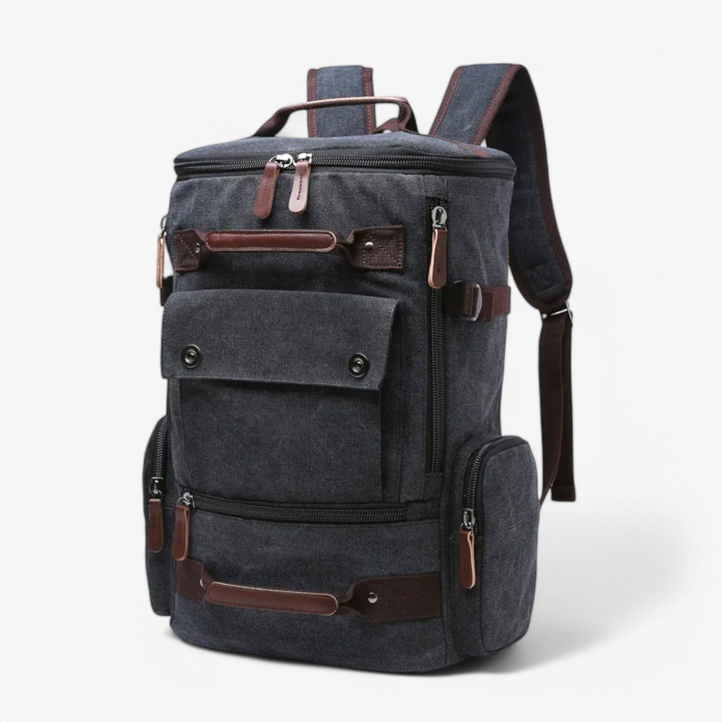 Norvo | Vintage Canvas Backpack – Stilig og funksjonell med laptoplomme for hverdagsliv og eventyr