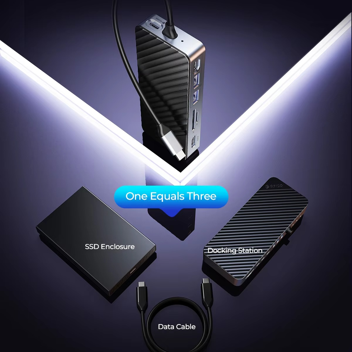 Norvo | Ultimat USB-C Laptop Dockingstasjon med Integrert SSD Kabinett