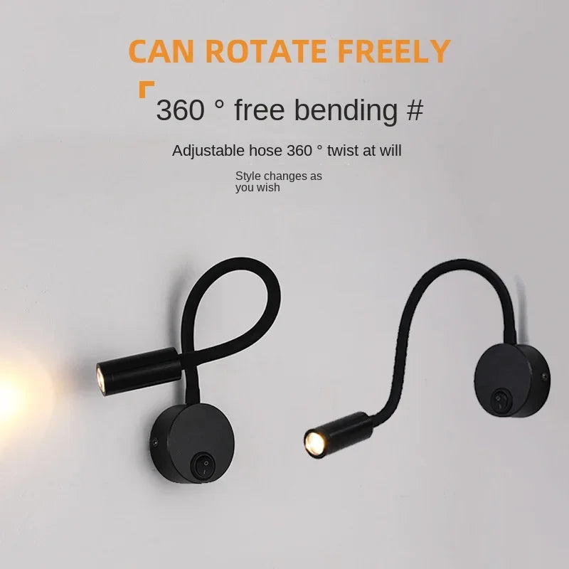 Norvo | Allsidig LED Vegglampe: Moderne, Fleksibel, Perfekt for Lesing i Sengen