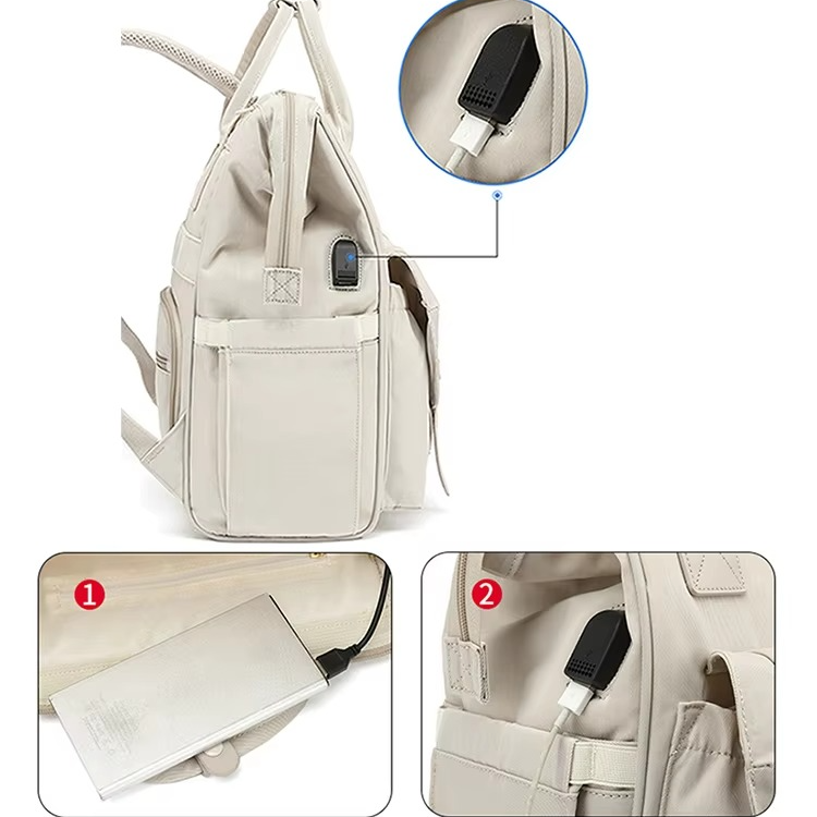 Norvo | Babybleie Ryggsekk med Barnevognkroker, Vanntett Reise Maternitetsveske for Hverdagsnødvendigheter