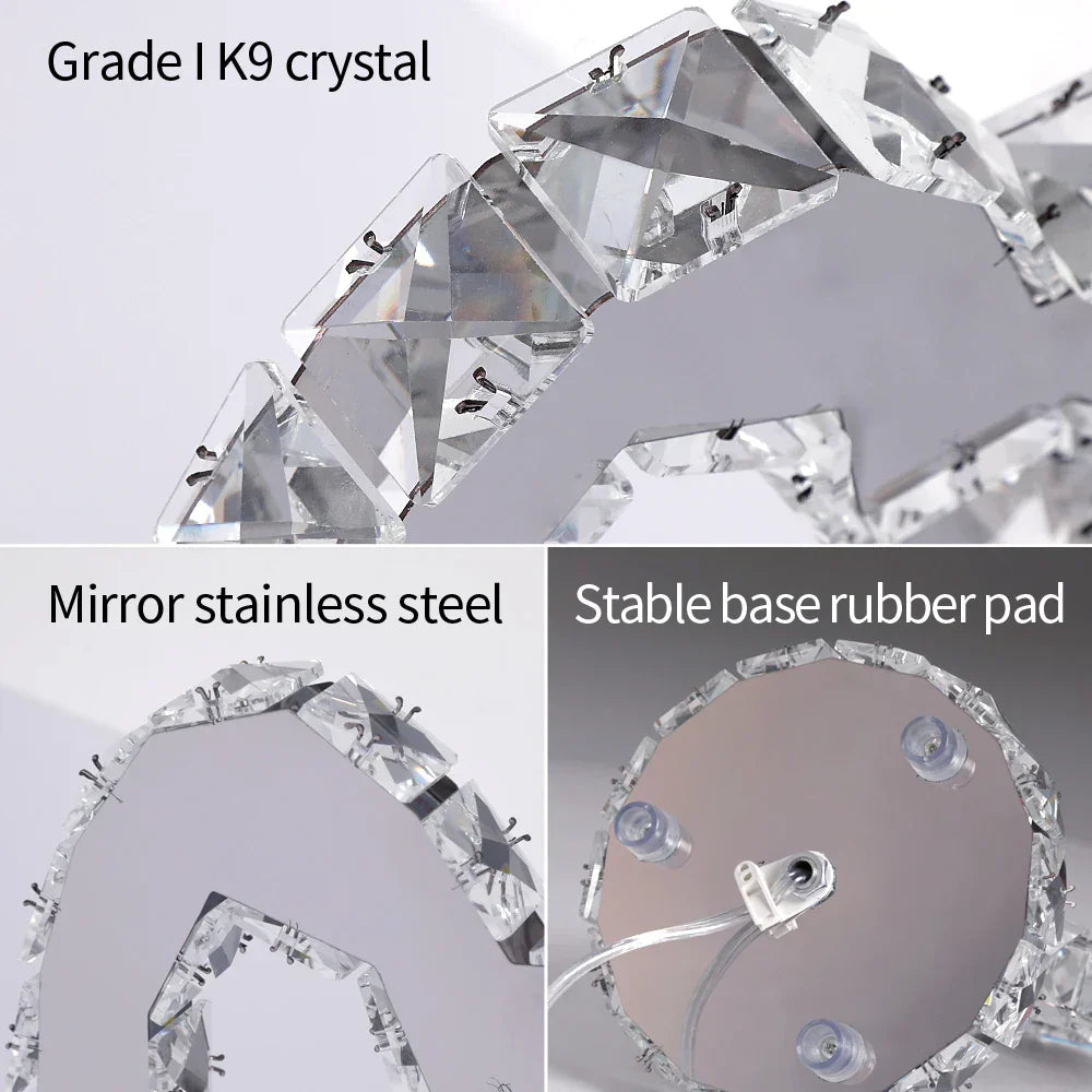 Norvo | AmbientShine | Moderne Krystall Bordlampe