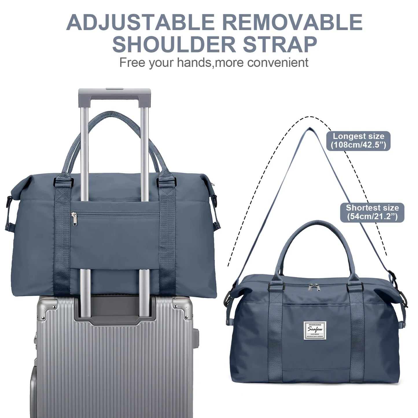 Norvo | Aerovigo Reisebag Håndbagasje 40x20x25 | Stor Kapasitet | Helgetaske for Korte Turer | Flygodkjent Kabinbag