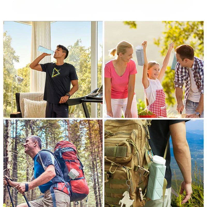 Norvo | Praktisk sammenleggbar silikonflaske for på farten