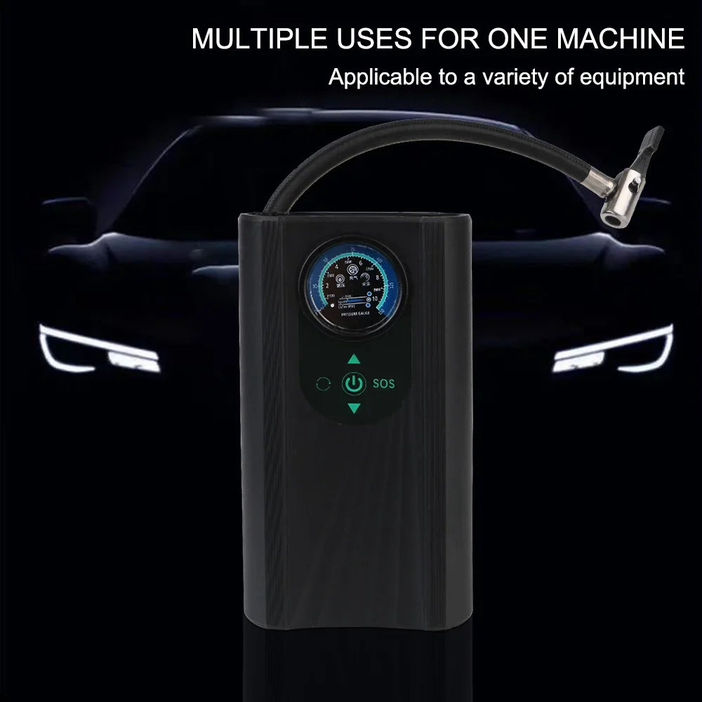 Norvo | Dekkpumpe AutoAirX Pro | Bærbar Kompressor 12V | Metallsylinder | For Bil, Motorsykkel, Sykkel & Ball