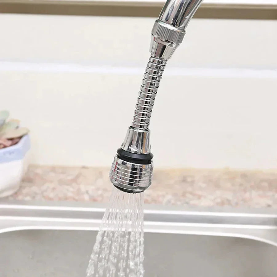 AquaFlex Steel – Rustfritt stål kranforlengelse med 360° rotasjon og vannbesparende funksjon Norvo