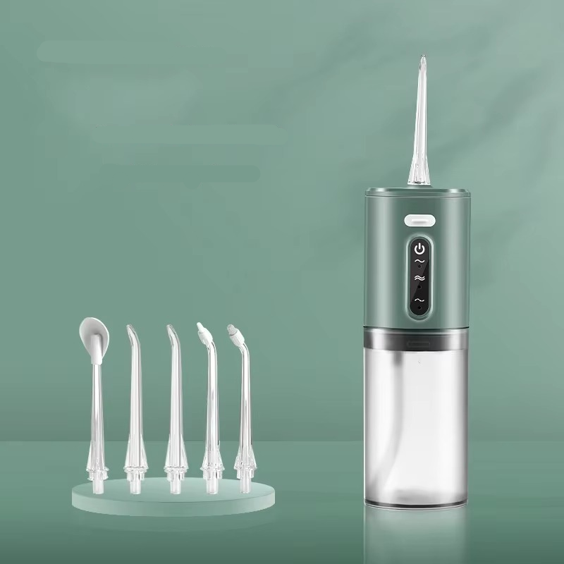 Norvo | Bærbar vannflosser USB oppladbar oral irrigator 9,5 oz elektrisk tannrensker med 3 moduser vanntett